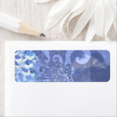 Schneeflocke in blau 8, Winterwinde (Insitu)