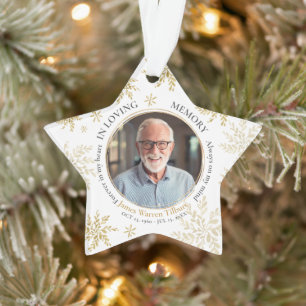 Schneeflocke In Loving Memory Gedenkstern Weihnach Ornament