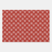 Schneeflocke in Rot Geschenkpapier Set (Vorderseite 3)
