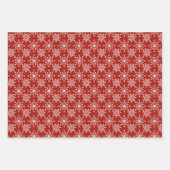 Schneeflocke in Rot Geschenkpapier Set (Vorderseite 2)