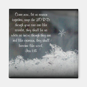 Schneeflocke ~ Isa 1:18 Magnet