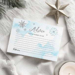 Schneeflocke ist auf dem Weg Baby Shower Advice Ca Einladung