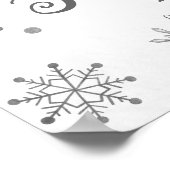 Schneeflocke ist auf dem Weg Babydusche Begrüßungs Poster (Ecke)