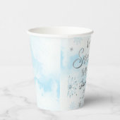 Schneeflocke ist auf dem Weg Babydusche Pappbecher (Rechts)