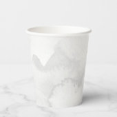 Schneeflocke ist auf dem Weg Babydusche Pappbecher (Rückseite)