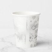 Schneeflocke ist auf dem Weg Babydusche Pappbecher (Rechts)