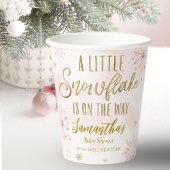 Schneeflocke ist auf dem Weg Babydusche Pappbecher