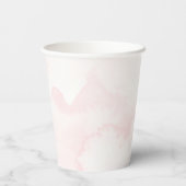 Schneeflocke ist auf dem Weg Babydusche Pappbecher (Rückseite)