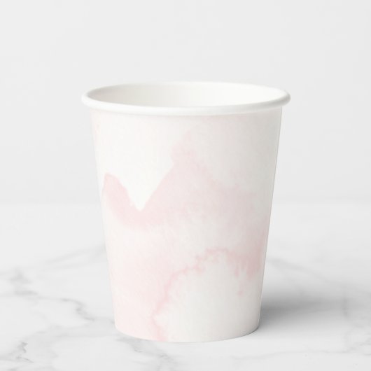 Schneeflocke ist auf dem Weg Babydusche Pappbecher (Rückseite)