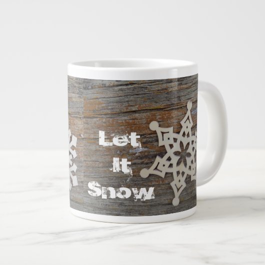 Schneeflocke Jumbo-Tasse (Vorderseite Rechts)