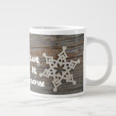 Schneeflocke Jumbo-Tasse (Rechts)
