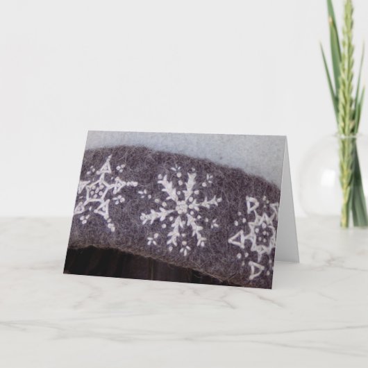 Schneeflocke-Karte Feiertagskarte (Vorderseite)