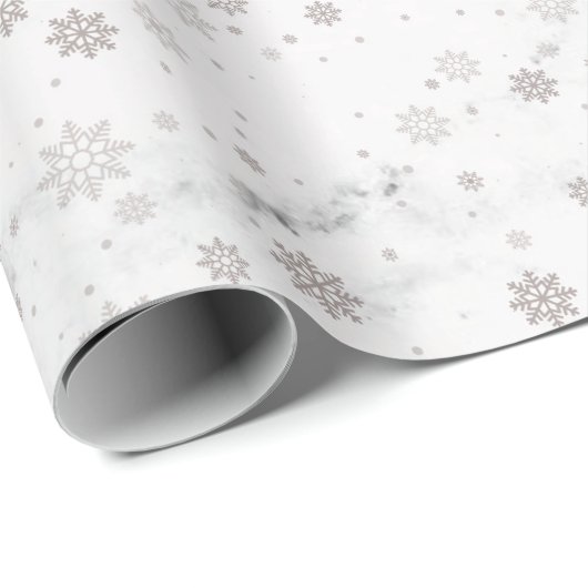 Schneeflocke Karton Geschenkpapier (Rolleneckpunkt)