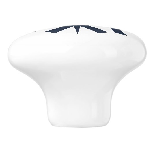 Schneeflocke-Keramik Keramikknauf (Seitenansicht)