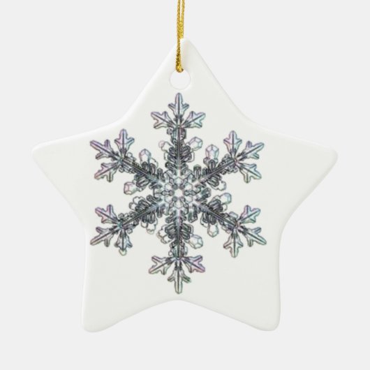 Schneeflocke Keramik Ornament (Vorne)
