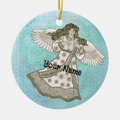 Schneeflocke Keramik Ornament (Vorne)