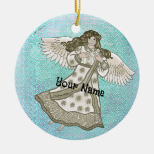 Schneeflocke Keramik Ornament