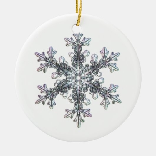 Schneeflocke Keramik Ornament (Vorne)