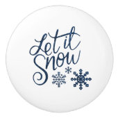 Schneeflocke Keramikknauf (Vorderseite)