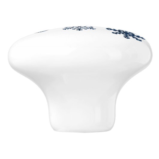 Schneeflocke Keramikknauf (Seitenansicht)