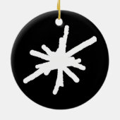 Schneeflocke Keramikornament (Hinten)