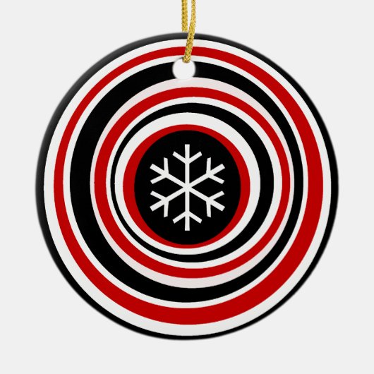 Schneeflocke Keramikornament (Vorne)