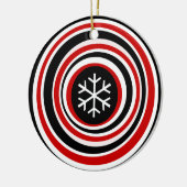 Schneeflocke Keramikornament (Links)