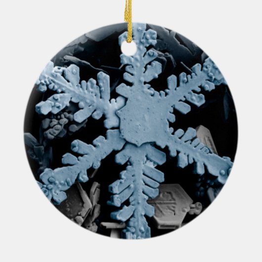 Schneeflocke Keramikornament (Hinten)