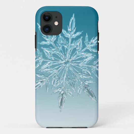Schneeflocke-Kristall Case-Mate iPhone Hülle (Rückseite)