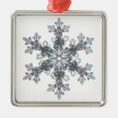 Schneeflocke, Kristall Ornament Aus Metall (Vorne)