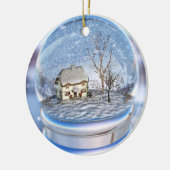 Schneeflocke-Kugel-Verzierung Keramik Ornament (Links)