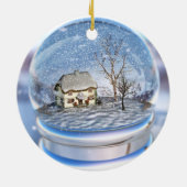 Schneeflocke-Kugel-Verzierung Keramik Ornament (Hinten)