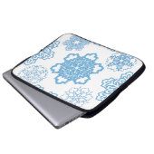 Schneeflocke Laptopschutzhülle (Vorne Knopf)