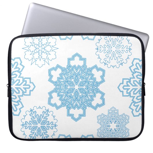 Schneeflocke Laptopschutzhülle (Vorderseite)