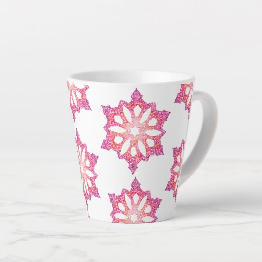 Schneeflocke Latte Tasse (Rechte Ecke)