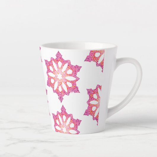 Schneeflocke Latte Tasse (Rechts)