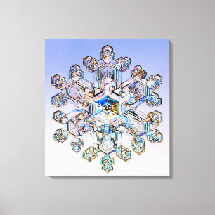 Schneeflocke Leinwanddruck