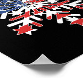 Schneeflocke - Liberaldemokraten für 4. Juli Poster (Ecke)