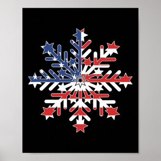 Schneeflocke - Liberaldemokraten für 4. Juli Poster (Vorne)