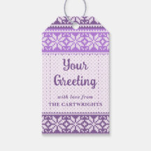 Schneeflocke Lila Nordic Strick Sweater Your Gruß