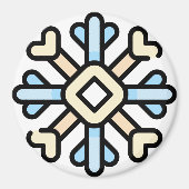 Schneeflocke Magnet (Vorne)