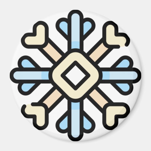 Schneeflocke Magnet (Vorne)