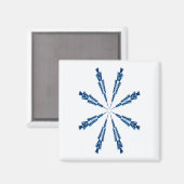 Schneeflocke... Magnet (Vorderseite/Rückseite)