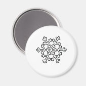 Schneeflocke Magnet (Vorderseite/Rückseite)