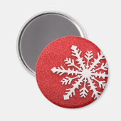 Schneeflocke Magnet (Vorderseite/Rückseite)