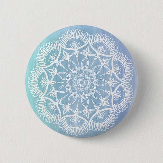 Schneeflocke-Mandala Button (Vorderseite)