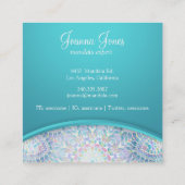 Schneeflocke-Mandala Quadratische Visitenkarte (Rückseite)