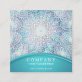 Schneeflocke-Mandala Quadratische Visitenkarte (Vorderseite)