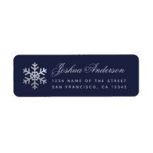 Schneeflocke Marineblau Falsches Silber Winterfeie