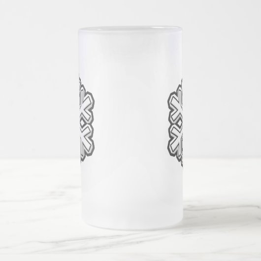 Schneeflocke Mattglas Bierglas (Mittel)